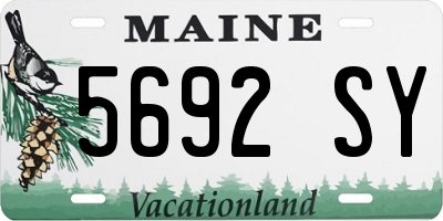ME license plate 5692SY