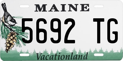 ME license plate 5692TG