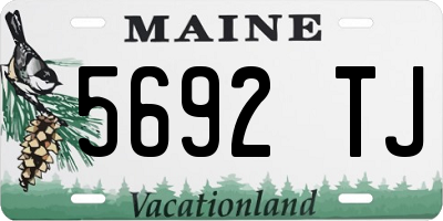 ME license plate 5692TJ