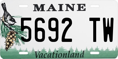 ME license plate 5692TW