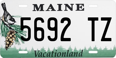 ME license plate 5692TZ