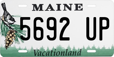 ME license plate 5692UP