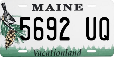ME license plate 5692UQ