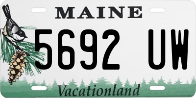 ME license plate 5692UW