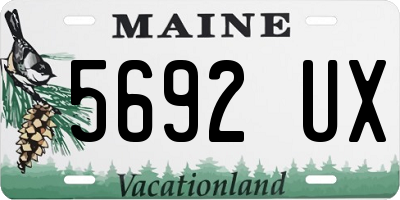 ME license plate 5692UX