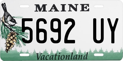 ME license plate 5692UY