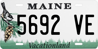 ME license plate 5692VE