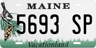 ME license plate 5693SP