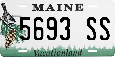 ME license plate 5693SS