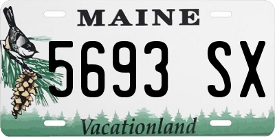 ME license plate 5693SX