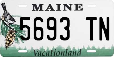ME license plate 5693TN