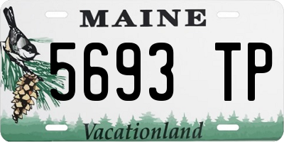 ME license plate 5693TP