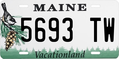 ME license plate 5693TW