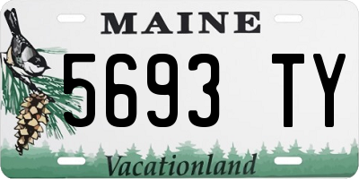 ME license plate 5693TY