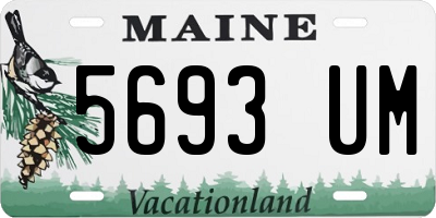 ME license plate 5693UM