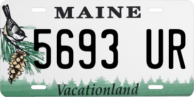 ME license plate 5693UR