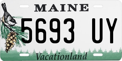 ME license plate 5693UY