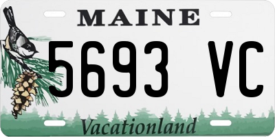 ME license plate 5693VC