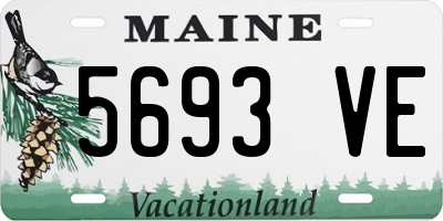 ME license plate 5693VE