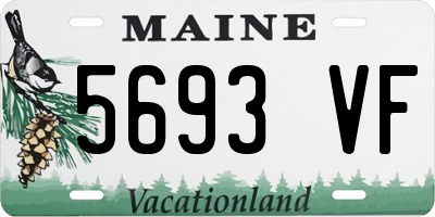 ME license plate 5693VF