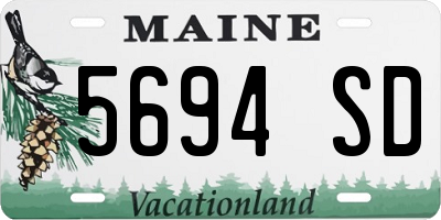 ME license plate 5694SD