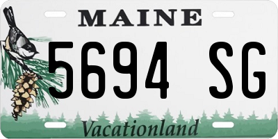 ME license plate 5694SG