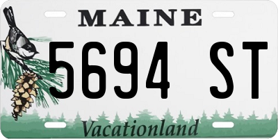 ME license plate 5694ST