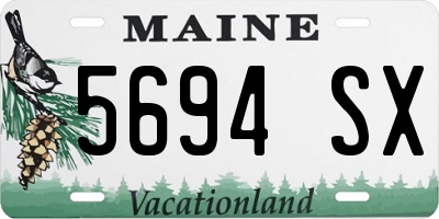 ME license plate 5694SX