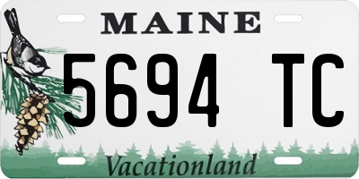 ME license plate 5694TC