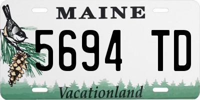 ME license plate 5694TD