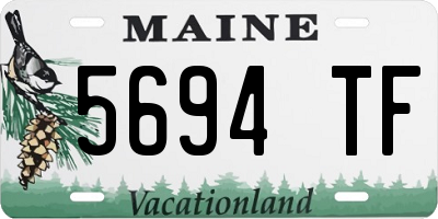 ME license plate 5694TF