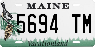 ME license plate 5694TM