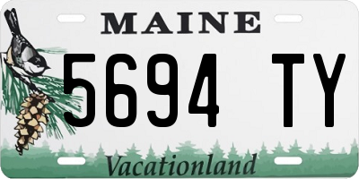 ME license plate 5694TY