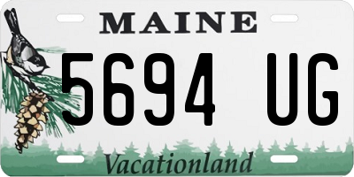 ME license plate 5694UG