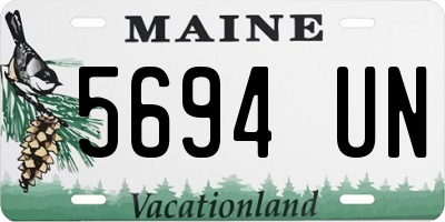 ME license plate 5694UN