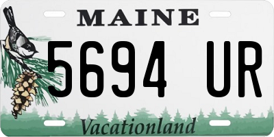 ME license plate 5694UR