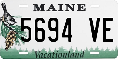 ME license plate 5694VE