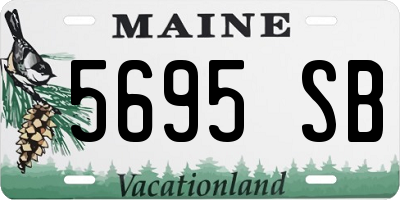 ME license plate 5695SB