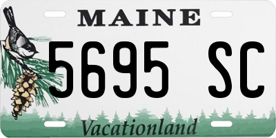 ME license plate 5695SC