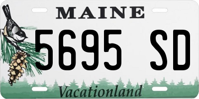 ME license plate 5695SD