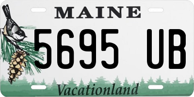 ME license plate 5695UB