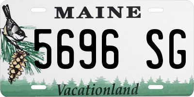 ME license plate 5696SG