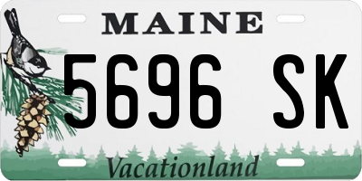 ME license plate 5696SK