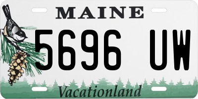 ME license plate 5696UW