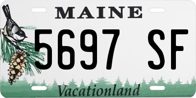 ME license plate 5697SF