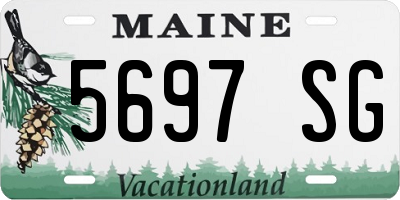 ME license plate 5697SG