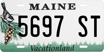 ME license plate 5697ST