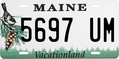 ME license plate 5697UM