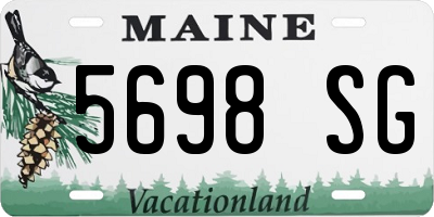 ME license plate 5698SG