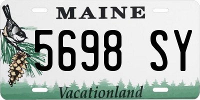 ME license plate 5698SY